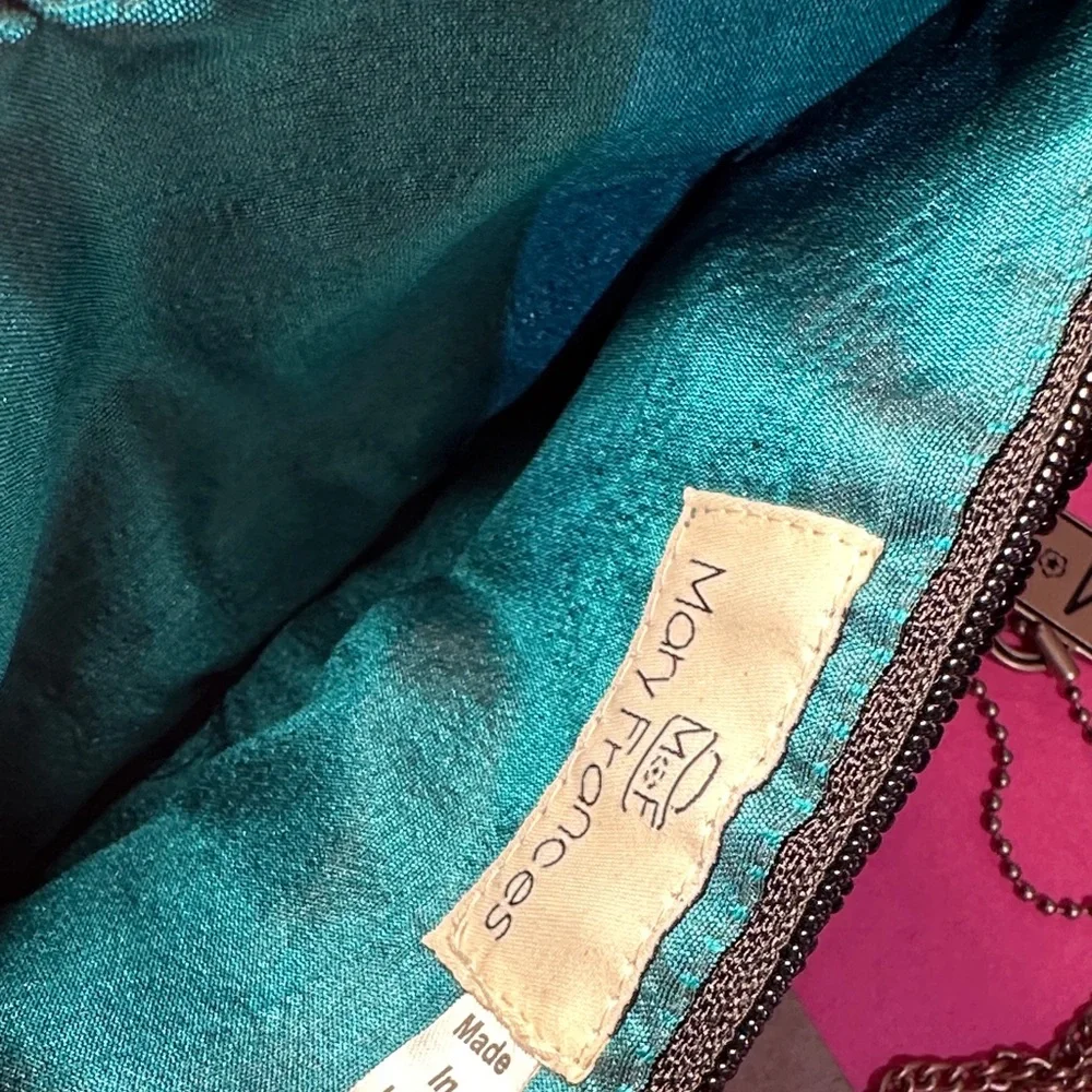 Mary Frances Black Beaded Clutch with Boot Design - Picture 3 of 3